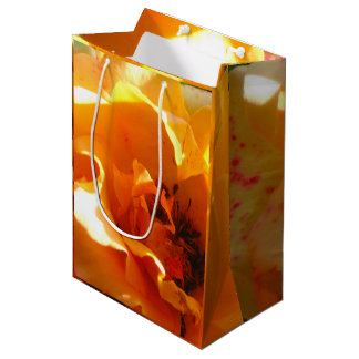 Hübsche Orangen-Rose Mittlere Geschenktüte
