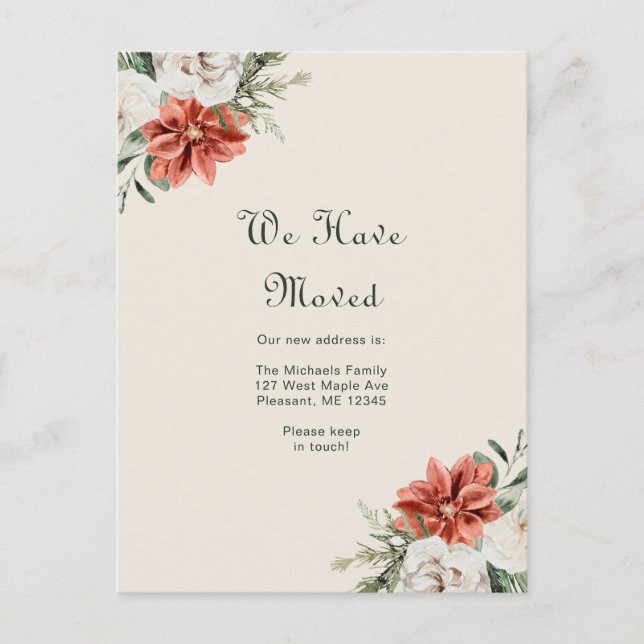 Hübsche Orangenblumen und Grünpflanzen, die wir um Postkarte (Vorderseite)