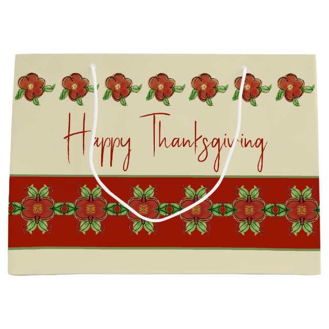 Hübsche Orangenblüte akzentriert Große Geschenktüte (Vorderseite)