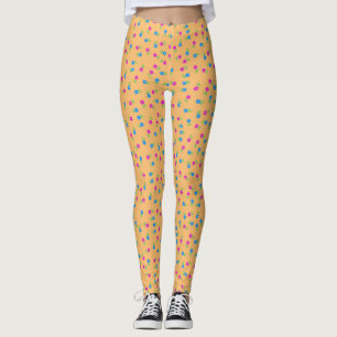 Hübsche Orangene Blume Leggings