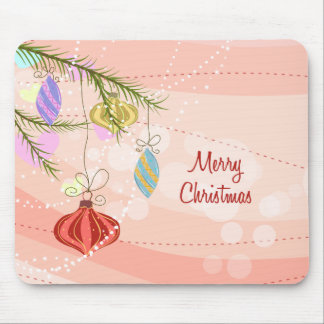 Hübsche Ornamente Rosa Weihnachtsmousepad Mousepad
