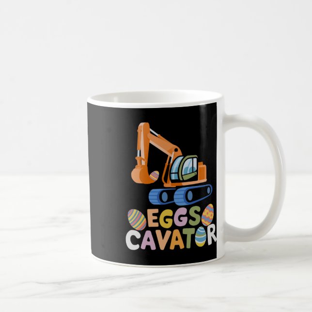 Hübsche Ostereierjagd mit Lastwagen und Baugewerbe Kaffeetasse (Rechts)