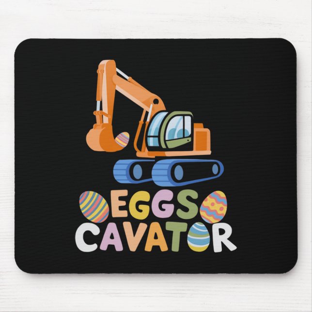 Hübsche Ostereierjagd mit Lastwagen und Baugewerbe Mousepad (Vorne)