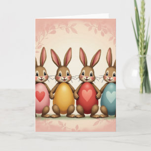 Hübsche Osterkarte mit Hasen Karte
