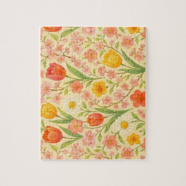 Hübsche Ostern-/Frühjahrsblumen Puzzle (Vertikal)