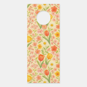 Hübsche Ostern-/Frühjahrsblumenmuster Türanhänger