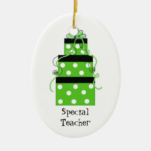 Hübsche Pakete für einen Sonderlehrer Keramikornament