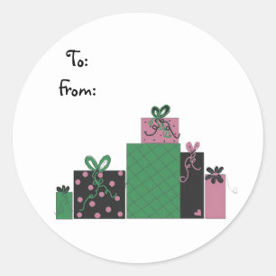 Hübsche Pakete Runder Aufkleber