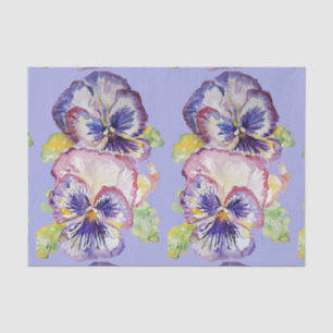 Hübsche Pansy Blume Floral Lavendel Muster Seidenpapier