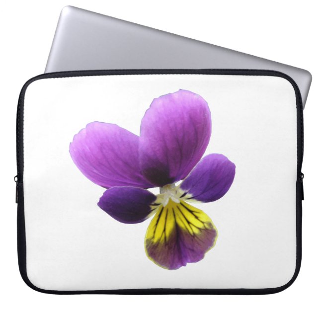 Hübsche Pansy-Laptop-Tasche Laptopschutzhülle (Vorderseite)