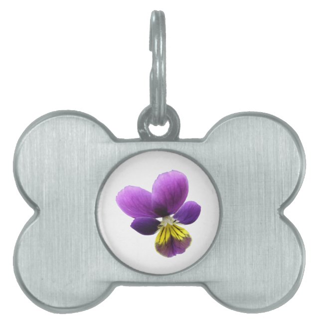 Hübsche Pansy Pet Tag Tiermarke (Vorderseite)