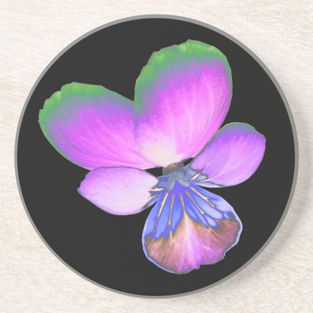 Hübsche Pansy Untersetzer (Vorne)
