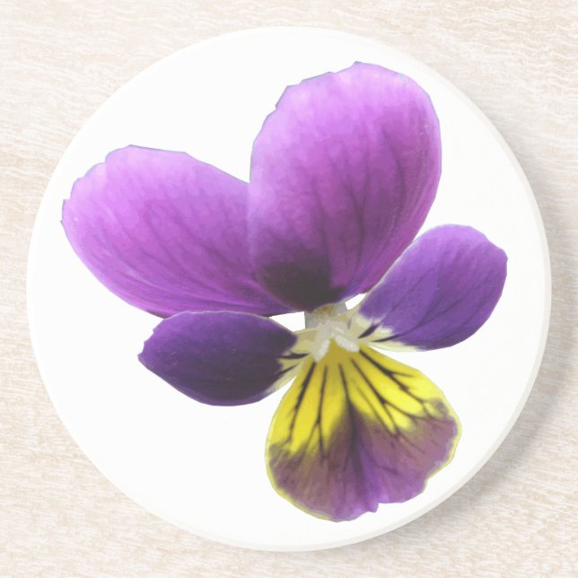 Hübsche Pansy Untersetzer (Vorne)