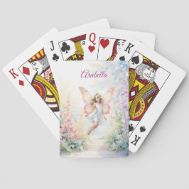 Hübsche Pastel Butterfly Faia im Blumengarten Spielkarten