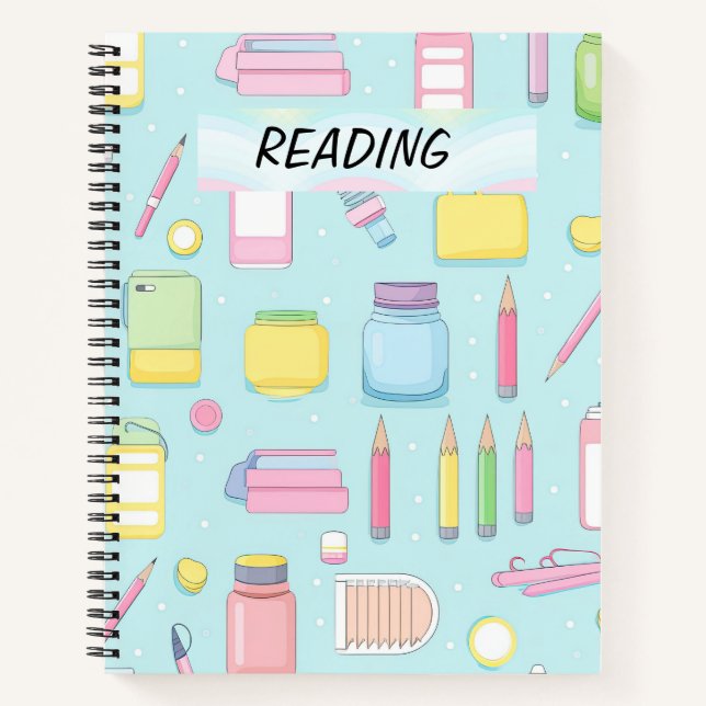 HÜBSCHE PASTEL COLORED SCHOOL-ANGEBOTE NOTIZBUCH (Vorderseite)