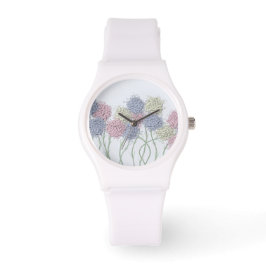 Hübsche Pastel-farbige Blume Armbanduhr