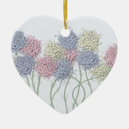Hübsche Pastel-farbige Blume Keramikornament