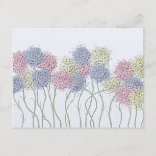 Hübsche Pastel-farbige Blume Postkarte