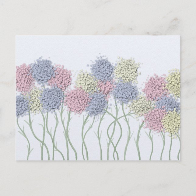 Hübsche Pastel-farbige Blume Postkarte (Vorderseite)