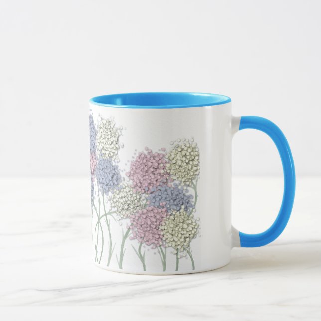 Hübsche Pastel-farbige Blume Tasse (Rechts)