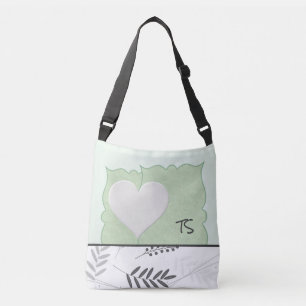 Hübsche Pastel Green Personalisiert Tote Beutel w/ Tragetaschen Mit Langen Trägern