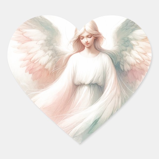 Hübsche Pastel Guardian Angel Aufkleber (Vorderseite)