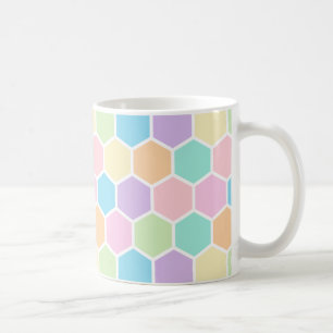 Hübsche Pastel Honeycomb Muster Tasse