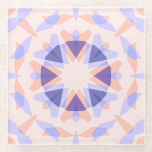 Hübsche Pastel Lila Peach Star Eclectic Kitsch Glasuntersetzer