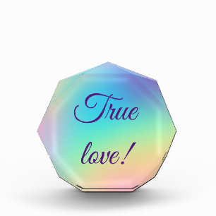 Hübsche Pastel Rainbow Gradient Wedding Fotoblock