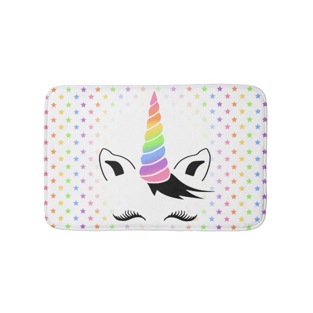 Hübsche Pastel Unicorn Badematte (Vorderseite)