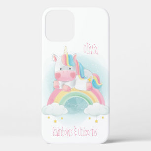 Hübsche Pastel Unicorn Name Unicorns Rainbows Case-Mate iPhone Hülle