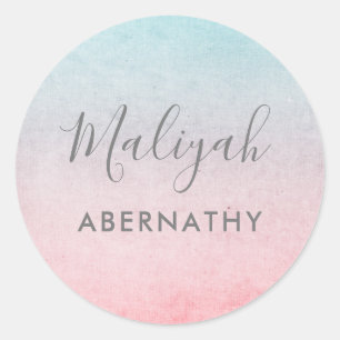 Hübsche Pastel Wasserfarbenkennzeichnung Schulmark Runder Aufkleber