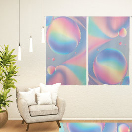 Hübsche Pastelblasen 50" x 84" Paar aus