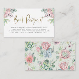 Hübsche Pastelfarben-Sukkuline Buchanfrage Begleitkarte