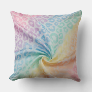 Hübsche Pastell-Akzente   Regenbogen-Leopardenprin Kissen
