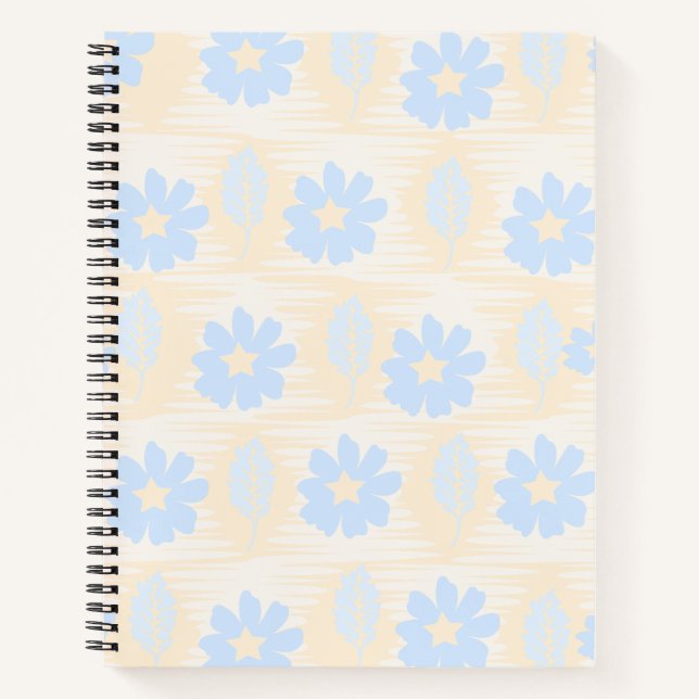 Hübsche Pastell Blue Floral Notizbuch (Vorderseite)