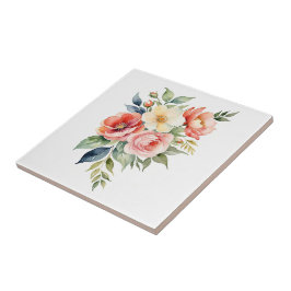 Hübsche Pastell-Blumen Fliese