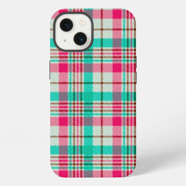 Hübsche Pastell-Karofall-Hülle Case-Mate iPhone-Hü iPhone Hülle (Rückseite)