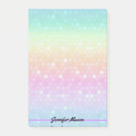 Hübsche Pastell Mermaid Personalisiert Name Groß Post-it Klebezettel