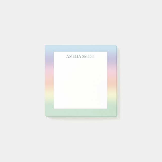 Hübsche Pastell-Mischung Post-it Klebezettel (Vorderseite)