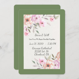 Hübsche Pastell-Petalen Einladung