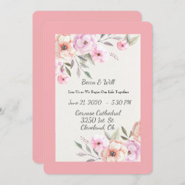 Hübsche Pastell-Petalen Einladung