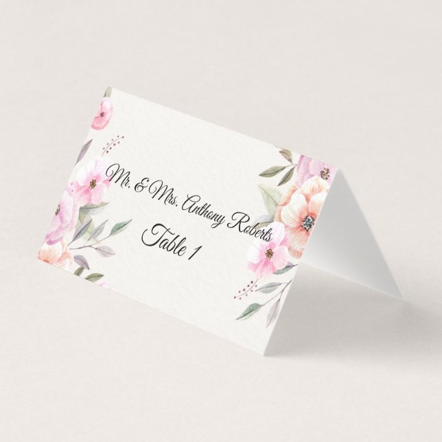 Hübsche Pastell-Petals-Tischnummern (Vorderseite)