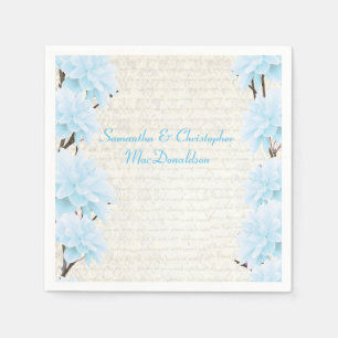 Hübsche Pastellblütenhochzeit Serviette