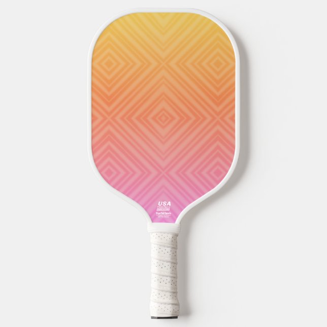 Hübsche Pastelle Hypnotic Diamond Moderner Pop Kun Pickleball Schläger (Vorderseite)