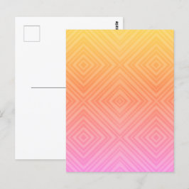 Hübsche Pastelle Hypnotic Diamond Moderner Pop Kun Postkarte