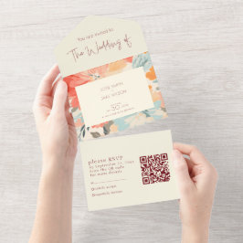 Hübsche Pastellfarben Blume Einladung und UAWG