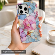 Hübsche Pastellfarben, gestanztes Glas Pink und Bl
