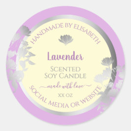 Hübsche Pastellfarben, Lila Cremerzeugnisse Runder Aufkleber