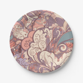 Hübsche Pastellfarben Pappteller